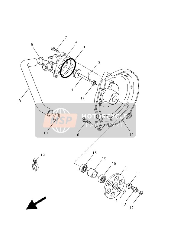 Yamaha NS50 2013 WASSERPUMPE für ein 2013 Yamaha NS50